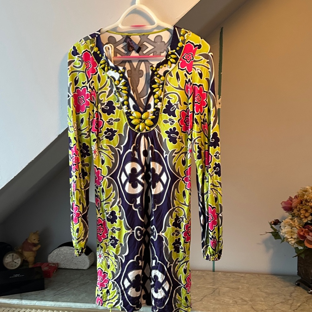 Hale Bob Floral Long Sleeve Dress - Multicolor